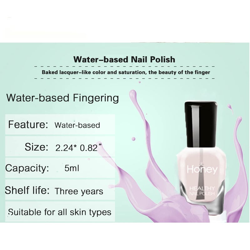 Tophany Non Toxic Nail Polish Set, Easy Peel Off Fast Dry Nail Polish Set for Pack, Eco Friendly & Organic Water Based Nail Polish for Women,Teens,Kids (12 Bottles) - Image 5